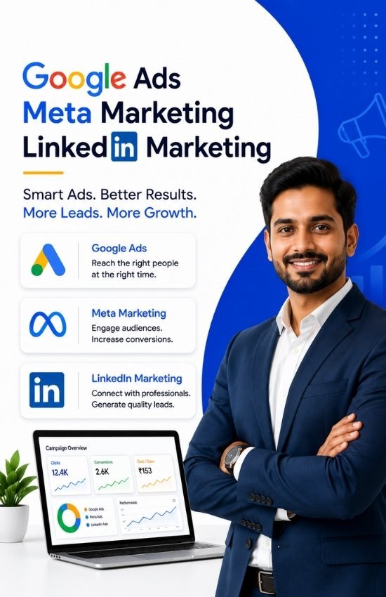 Mobile Google Ads Meta Marketing LinkedIn Marketing by Indiabbazaar Webmedia